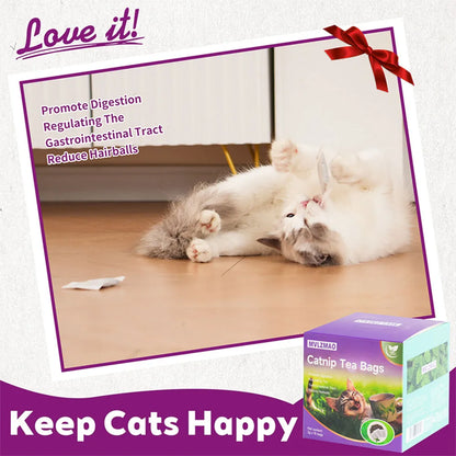 15-Pack Natural Catnip Tea Bags for Cats