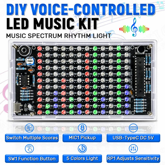 Sound-Controlled Audio Frequency Display Soldering Project Kit