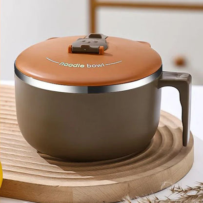 304 Stainless Steel Instant Noodle Bowl with Lid