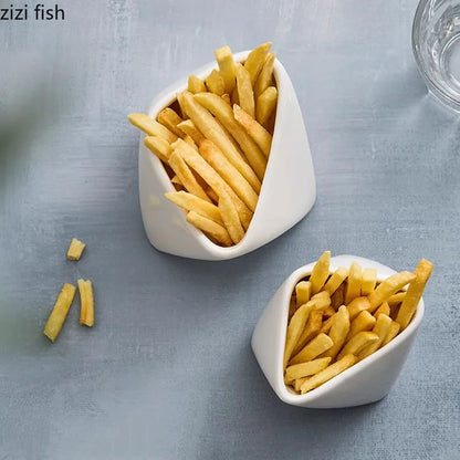 Creative Irregular Ceramic Snack & French Fries Bowl