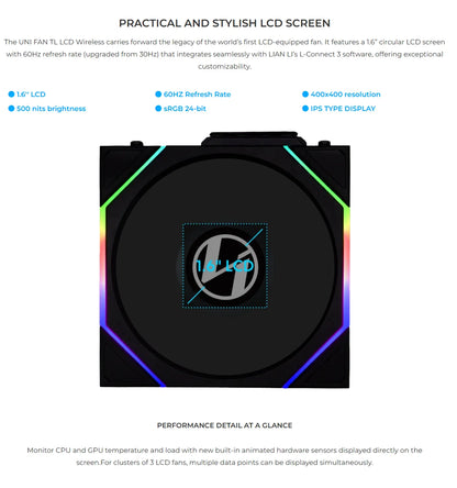 UNI FAN TL140 Wireless RGB Fan