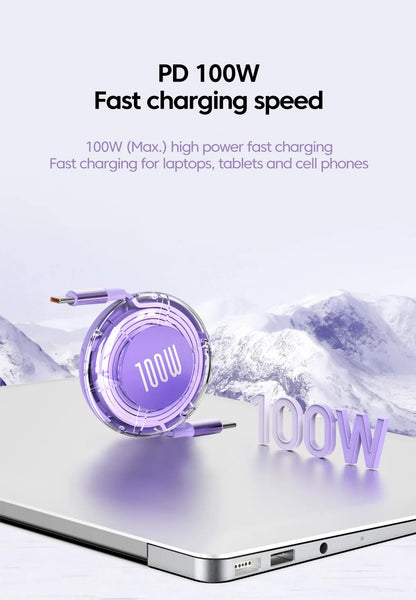 Retractable USB-C Fast Charging Cable