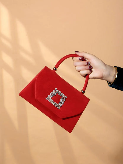 Velvet Evening Clutch Handbag