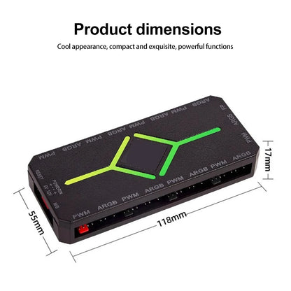 5V ARGB PWM Fan Hub Controller