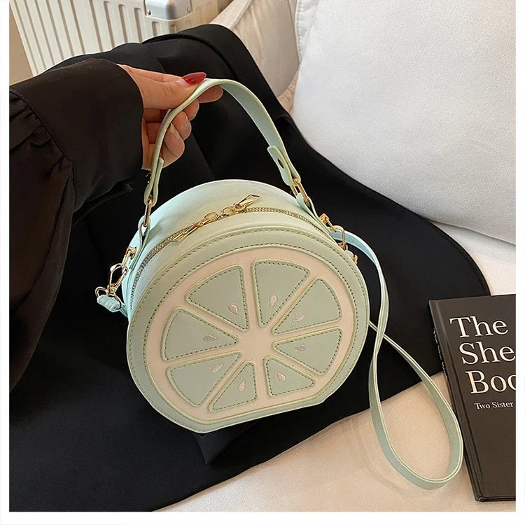 Citrus Slice Round Crossbody Bag