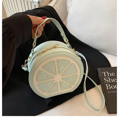 Citrus Slice Round Crossbody Bag