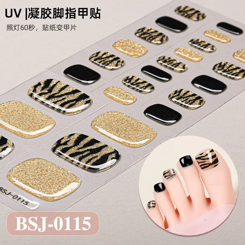 Semi-Cured Snowflake Gel Nail Stickers