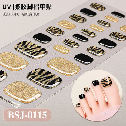 Semi-Cured Snowflake Gel Nail Stickers