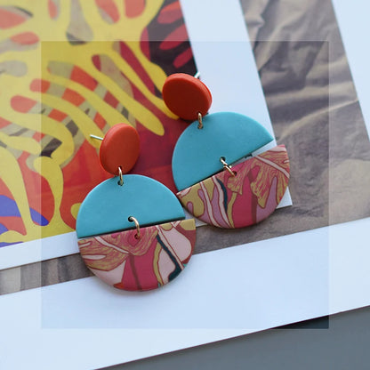 Art Floral Pattern Earrings