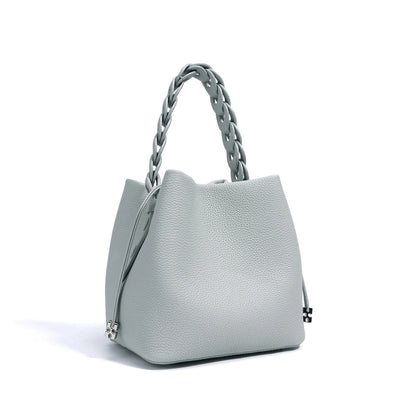 Genuine Leather Bucket Shoulder Bag