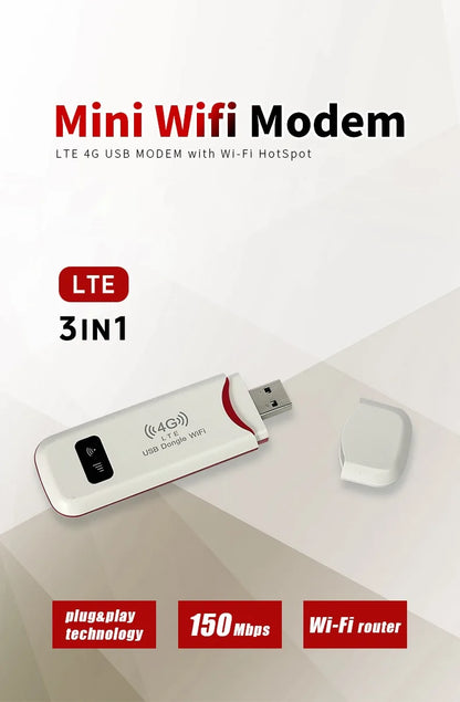 Portable 150Mbps SIM Card Mobile Broadband Adapter