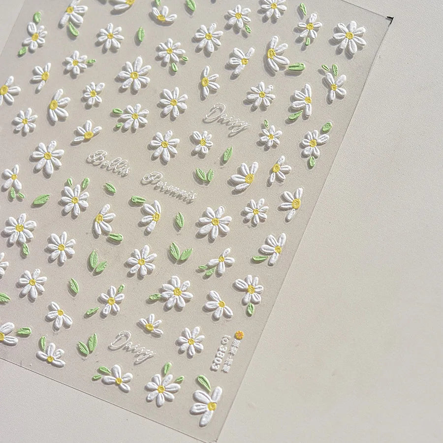 5D Cherry Blossom Nail Art Stickers