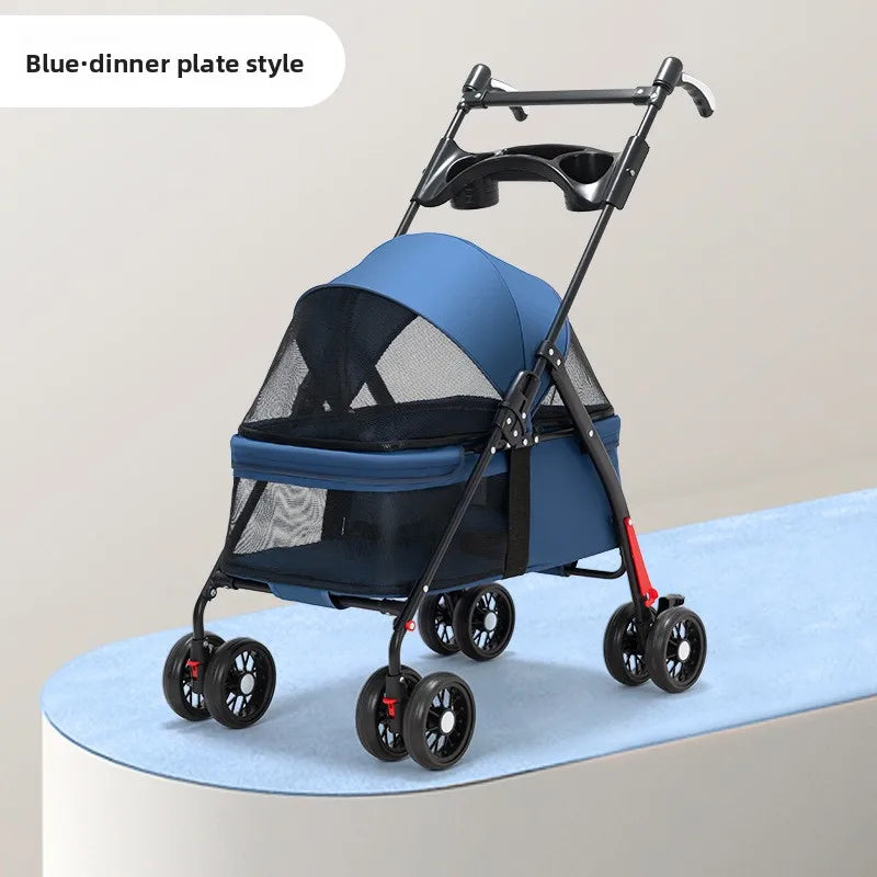 Foldable Pet Stroller for Dogs & Cats
