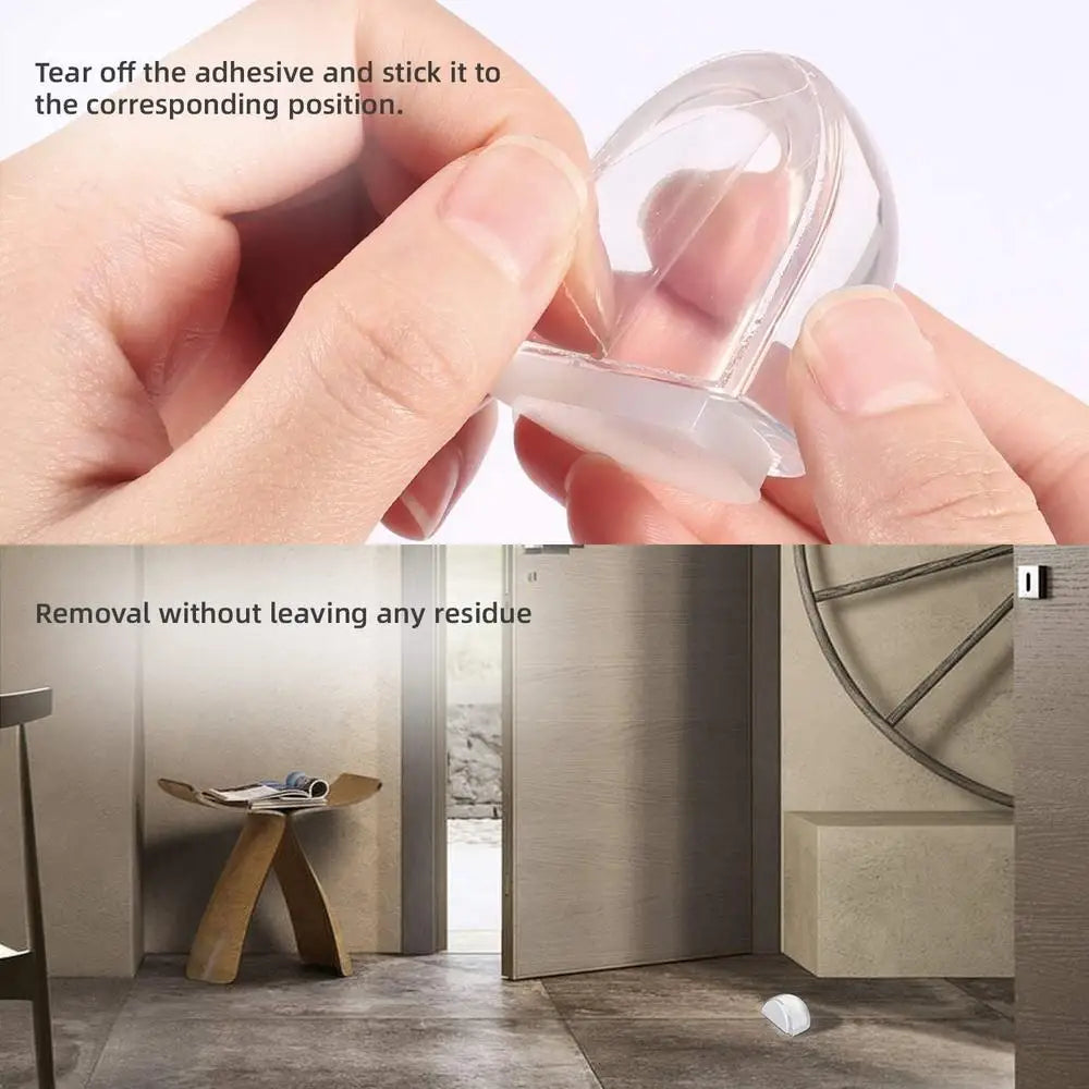 Transparent Self-Adhesive Acrylic Door Stopper