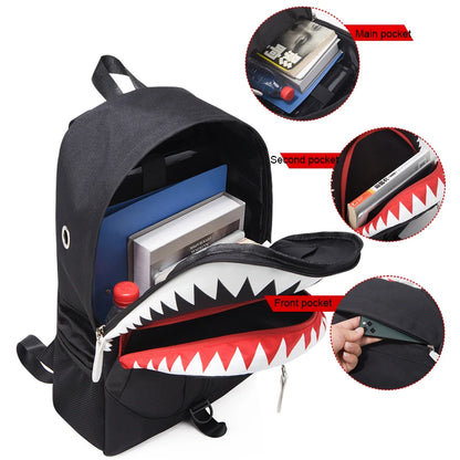 USB Charging Shark Laptop Backpack