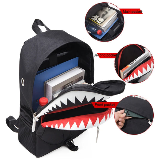 USB Charging Shark Laptop Backpack
