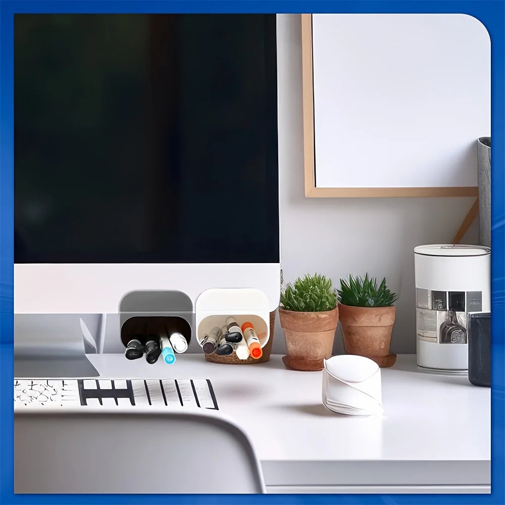 Clip-On Desk Pen Holder Set