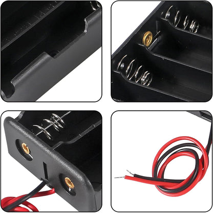 Battery Storage Holders with Red & Black Wires