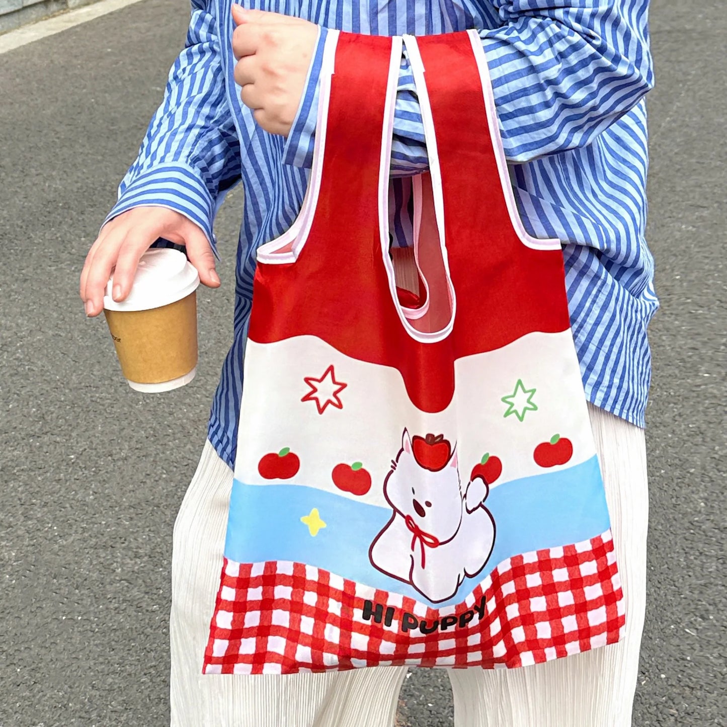 Cute Foldable Reusable Shopping Tote Bag