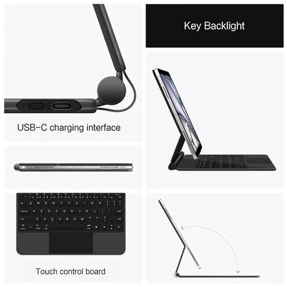 Backlit Keyboard Case with Trackpad for iPad Air & iPad Pro