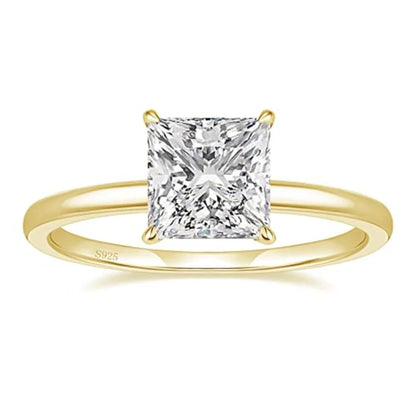 2CT Real 925 Sterling Silver Engagement Ring