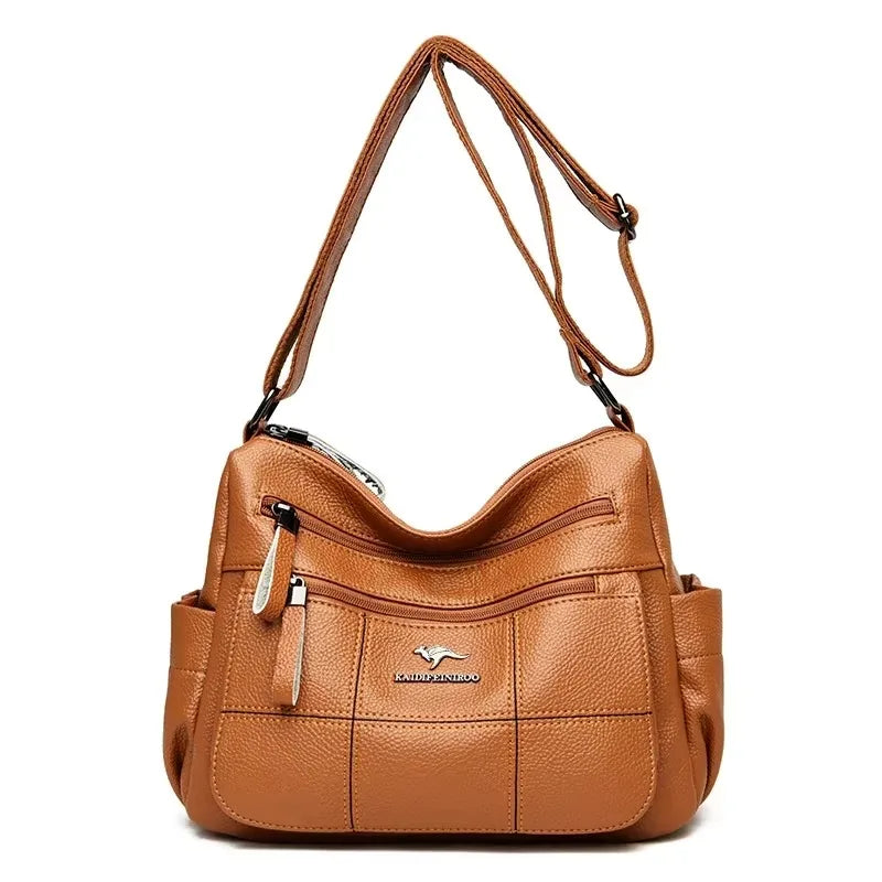 Large Capacity Women’s Leather Tote Handbag