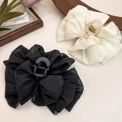 Three Layer Chiffon Bow Hair Claw Clip