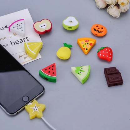 Cute Cartoon Phone USB Cable Protector For Apple