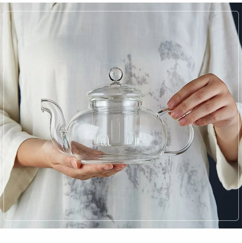 High Borosilicate Glass Teapot with Built-In Filter