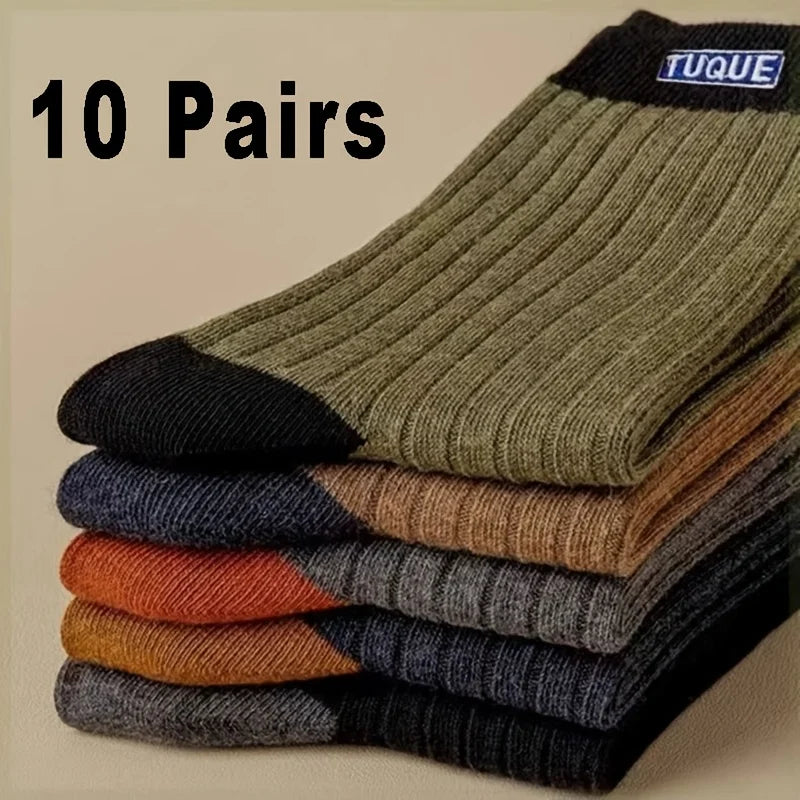 Men’s Breathable Mid-Calf Sports Socks 10 Pairs