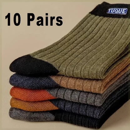 Men’s Breathable Mid-Calf Sports Socks 10 Pairs