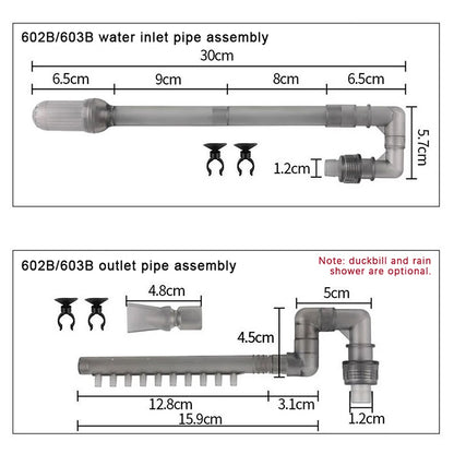 Aquarium Filter Spray Bar & Inlet Outlet Pipe Kit