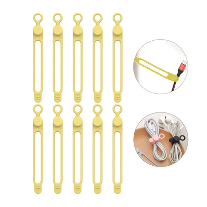 Reusable Silicone Cable Ties for Cord Management & Travel Organization