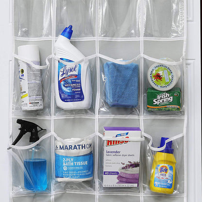 Wall-Mounted Shoe Organizer with 24 Pockets