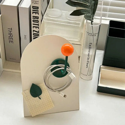 Desktop Magnetic Message Board with Storage Shelf