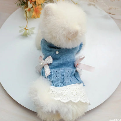 Wool Princess Skirt Pet Sweater for Dogs & Cats