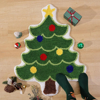 Christmas Tree-Shaped Floor Mat