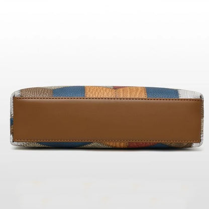 Geometric Patchwork Crossbody Bag