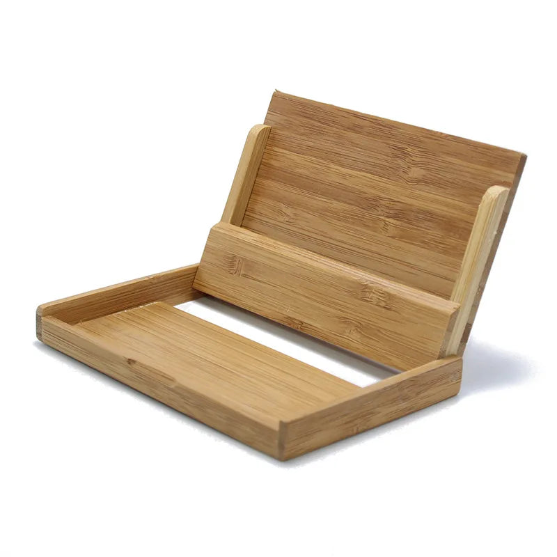 Natural Wood Business Card Holder