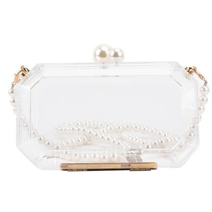 Clear Acrylic Box Clutch Handbag