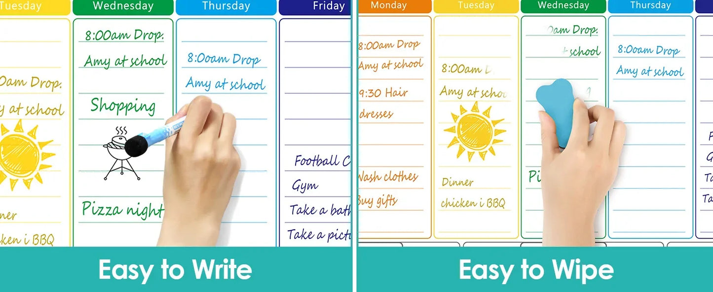 A3 Magnetic Weekly & Monthly Planner Whiteboard for Fridge