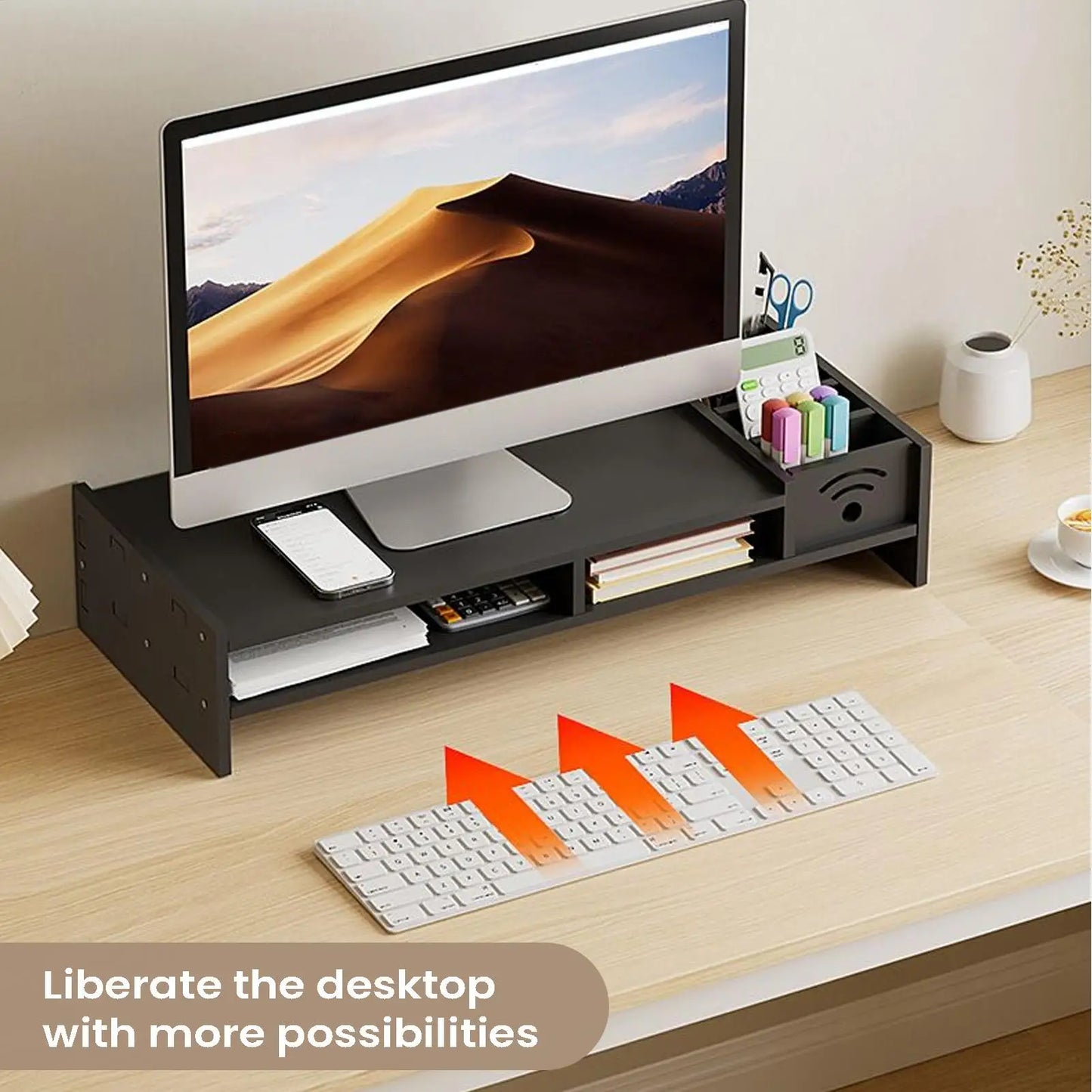 2-Tier Ergonomic Monitor Stand Riser