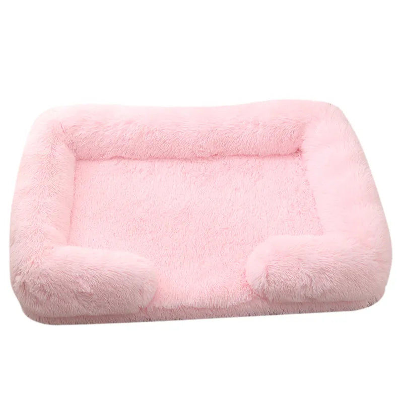Plush Dog Bed with Removable Cover