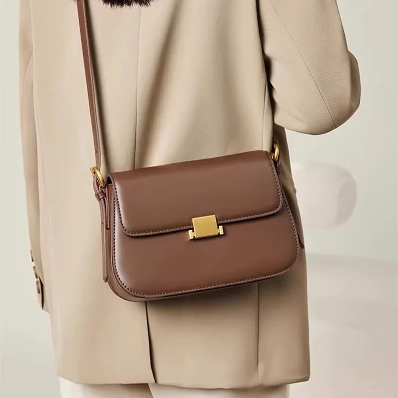 Vintage Leather Crossbody Handbag