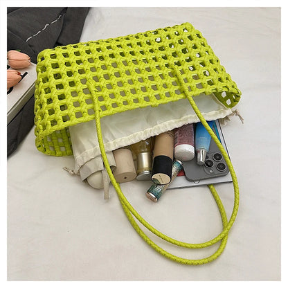 Handwoven Straw Tote Shoulder Bag