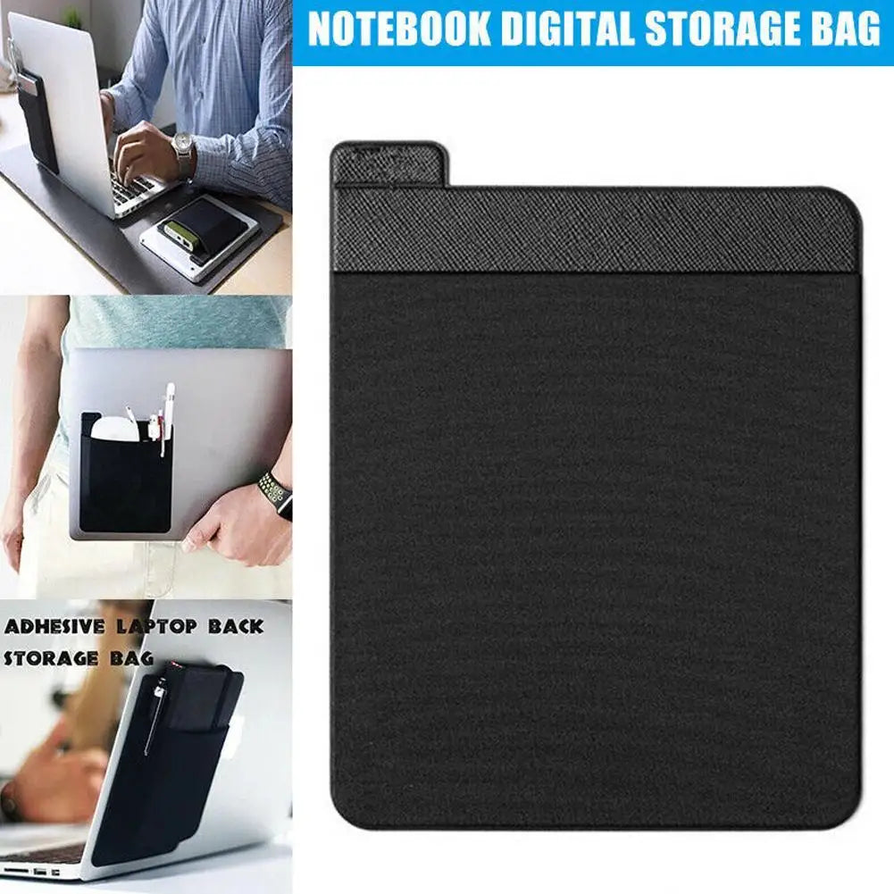 Adhesive Laptop Back Storage Pocket