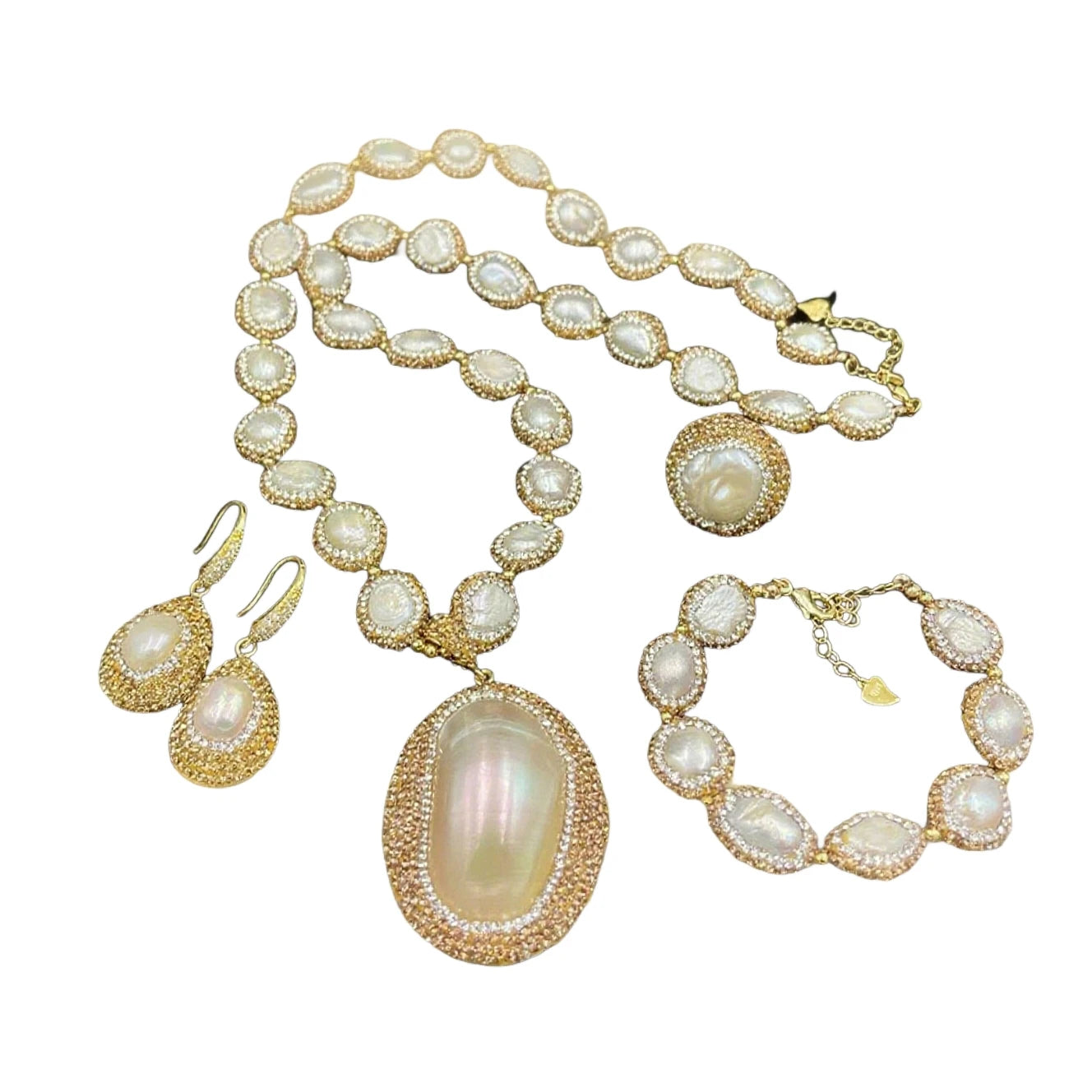 Natural Shell Pearl Jewellery Set