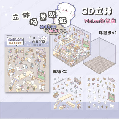 3D Cabin Scene DIY Sticker Kit
