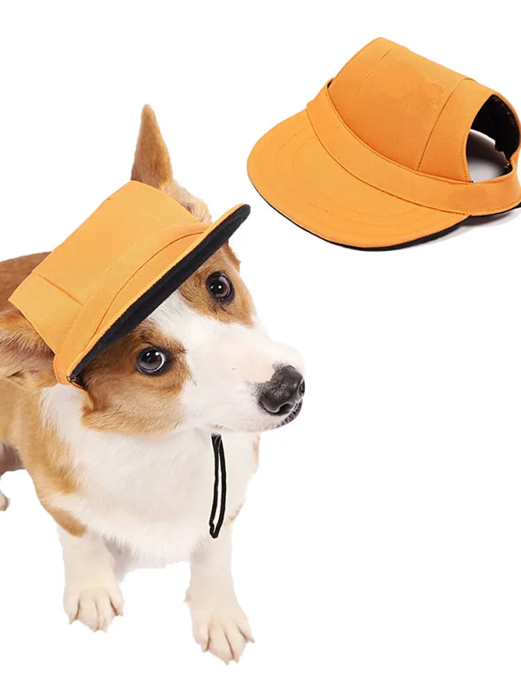Summer Sunscreen Dog Baseball Cap with Ear Holes
