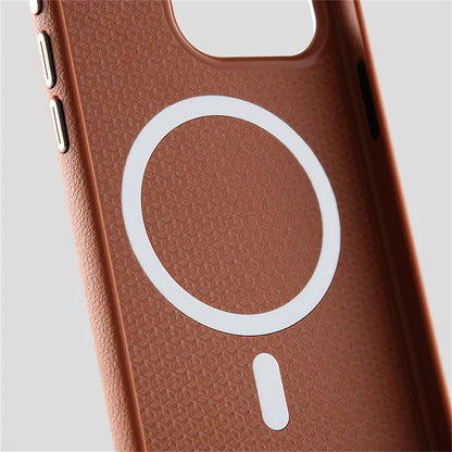 Luxury Business PU Leather Magsafe Case For iPhone 15 14 Pro Max 15Pro Light